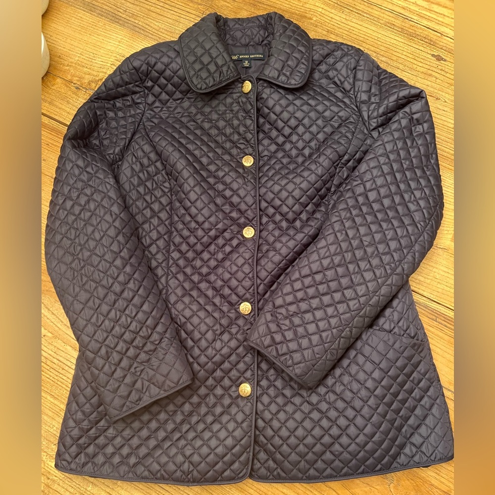 Brooks Brothers “346” Quilted Womens Navy Jacket